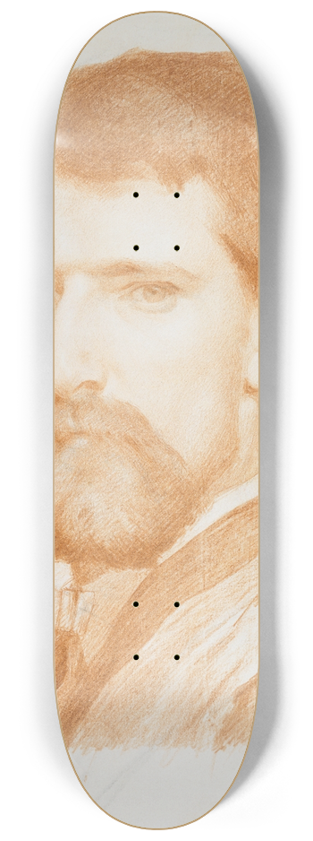 Carl Freiherr von Pidoll zu Quintenbach - Self-portrait 8.25 inch art skate deck