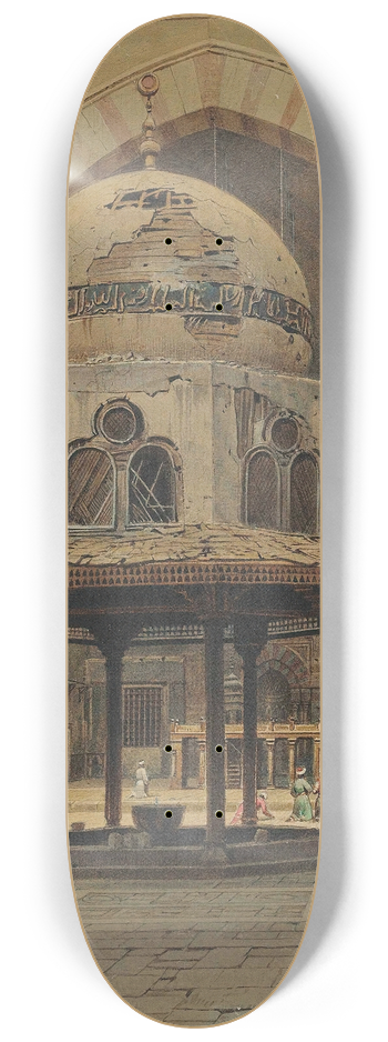 Carl Friedrich Heinrich Werner - Mosque of Sultan Hassan, Cairo 8.25 inch art skate deck