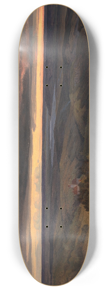 Carl Friedrich Lessing - Eifellandschaft 8.25 inch art skate deck