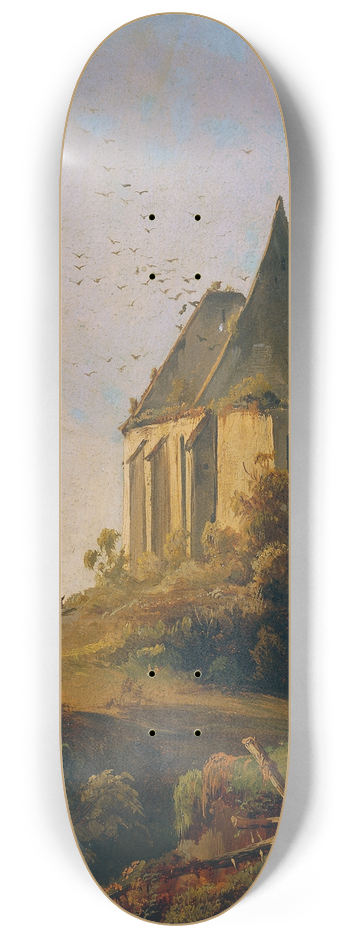 Carl Geyling - Kirchenruine 8.25 inch art skate deck