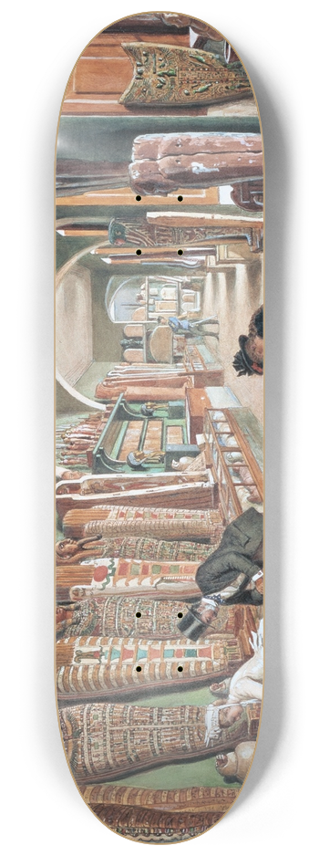 Carl Goebel the younger - Der Korridor und das letzte Kabinett der gyptischen Sammlung 8.25 inch art skate deck