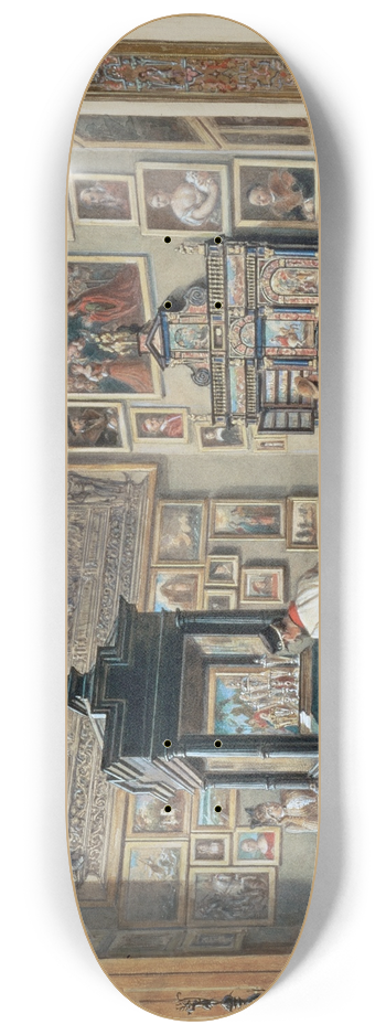 Carl Goebel the younger - Letztes Kabinett der Ambraser Sammlung mit bhmischen Glsern 8.25 inch art skate deck