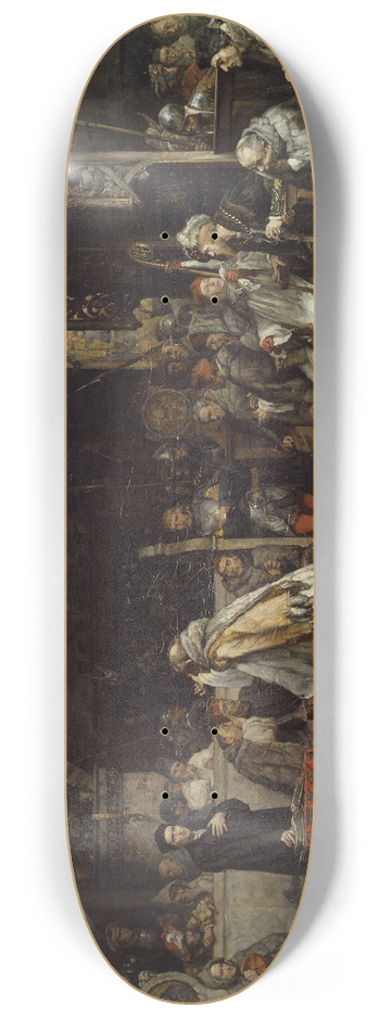 Carl Gustaf Hellqvist - Religious Discourse between Olaus Petri and Peder Galle 8.25 inch art skate deck