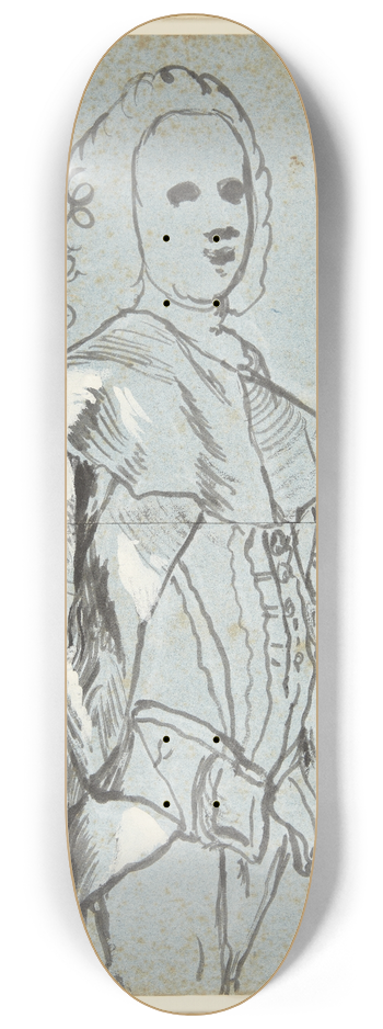 Carl Gustaf Pilo - Studie til et portrt, formentlig af AG Moltke 8.25 inch art skate deck
