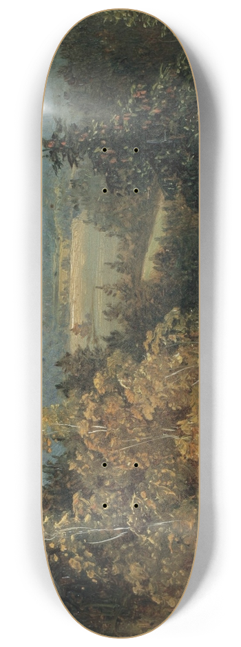 Carl Gustav Carus - Wooded landscape 8.25 inch art skate deck