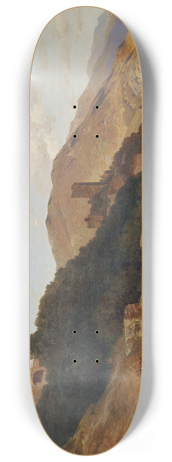 Carl Hasch - Italienische Abendlandschaft (Herbstabend an der Riviera bei Bordighera) 8.25 inch art skate deck