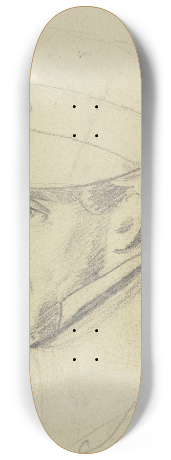 Carl Hoff - Bildnis Schmidt mit Dienstmtze 8.25 inch art skate deck