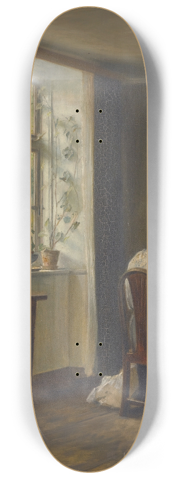 Carl Holse - Seamstress Sewing In An Interior 8.25 inch art skate deck