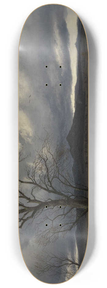 Carl Julius von Leypold - Landschaft mit aufziehendem Gewitter 8.25 inch art skate deck