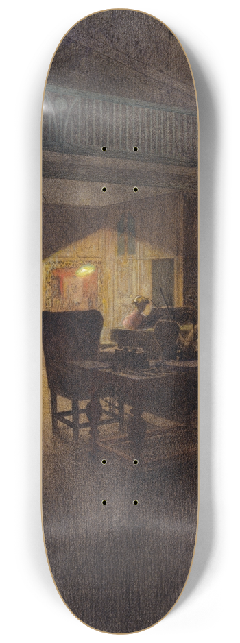 Carl Larsson - At the Piano 8.25 inch art skate deck