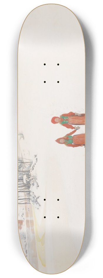 Carl Larsson - In the Snow 8.25 inch art skate deck