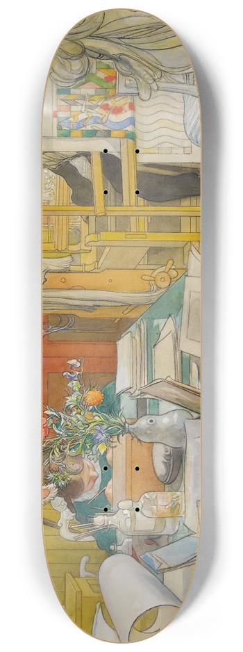 Carl Larsson - Verkstaden (The Workshop) 8.25 inch art skate deck