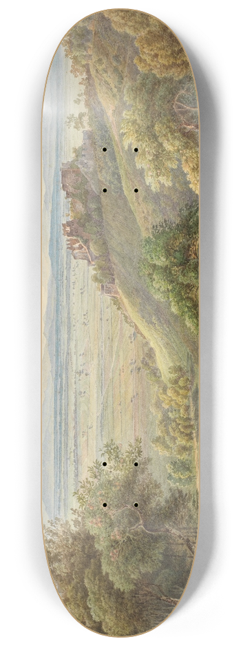 Carl Ludwig Frommel - Schloss Ortenberg vor dem Wiederaufbau 8.25 inch art skate deck