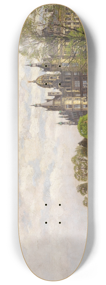 Carl Malchin - Blick auf Schloss Schwerin 8.25 inch art skate deck