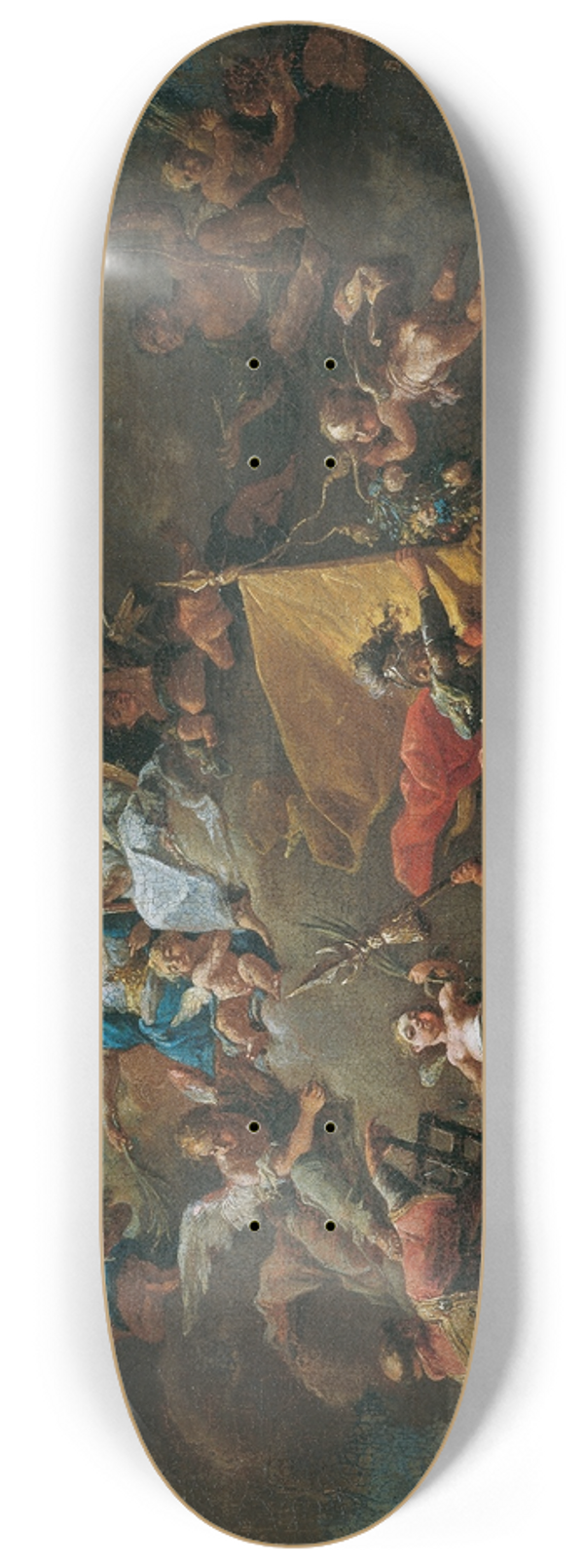 Franz Anton Palko - Mary With The Child And Saints, Enthroned On Clouds 8.25 inch art skate deck