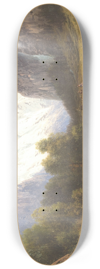 Carl Millner - Hunting party in the mountains 8.25 inch art skate deck
