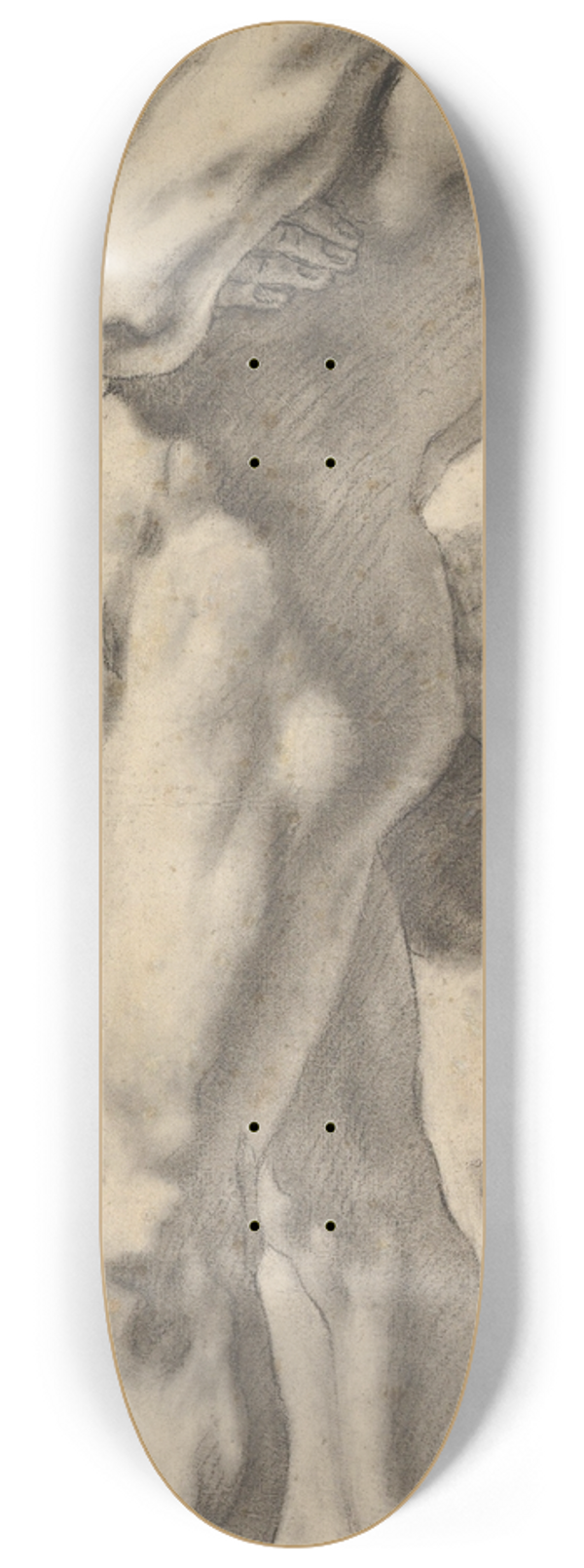 Franz August Myldorfer - Standing Male Nude 8.25 inch art skate deck