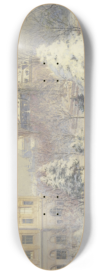 Carl Nebel - Blick von Sden auf das Stdelsche Kunstinstitut im Winter 8.25 inch art skate deck