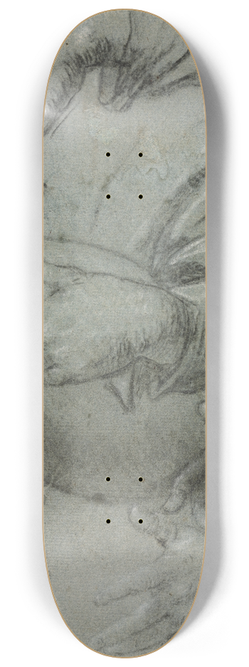 Carlo Caliari - Studies of Hands (recto) 8.25 inch art skate deck