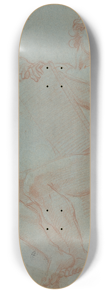 Carlo Maratti - A Seated Man Holding a Tablet 8.25 inch art skate deck