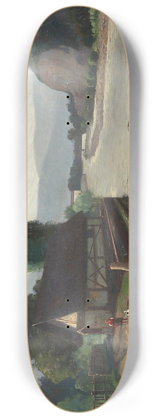 Franz Demel - Flulandschaft mit Gnseliesl 8.25 inch art skate deck