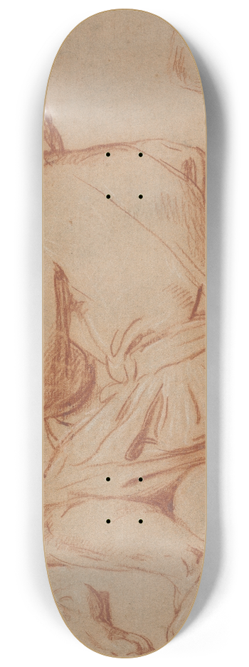 Carlo Vimercati - Rear View of Seated Man 8.25 inch art skate deck