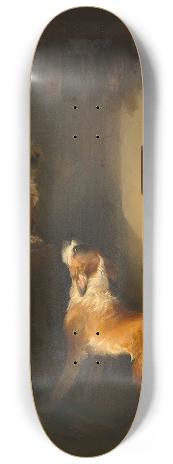 Carl Pischinger - Drei Hunde in einer Fleischkammer 8.25 inch art skate deck