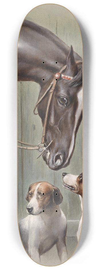 Carl Reichert - Besuch im Pferdestall 8.25 inch art skate deck