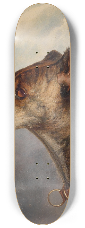 Carl Reichert - Hundeportrt rund 8.25 inch art skate deck