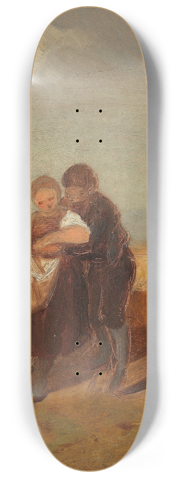 Carl Spitzweg - Bub und Mdchen im Kornfeld 8.25 inch art skate deck