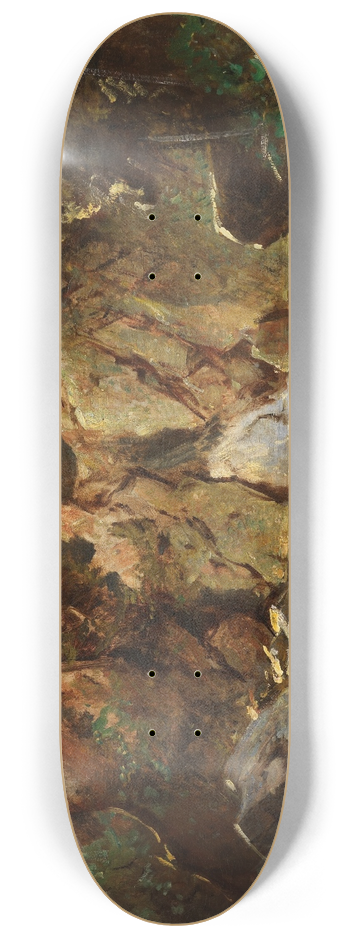 Carl Spitzweg - Felsenkessel mit Wildwasser 8.25 inch art skate deck
