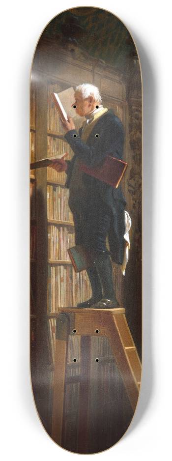 Carl Spitzweg - The Bookworm 8.25 inch art skate deck