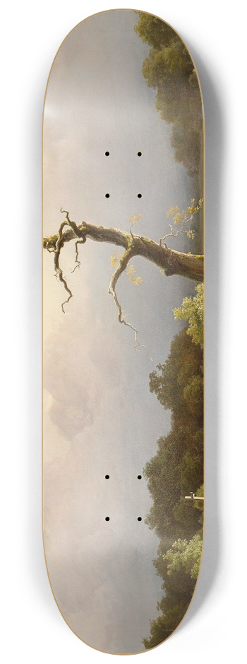 Carl Theodor Reiffenstein - Landschaft bei heranziehendem Gewitter 8.25 inch art skate deck