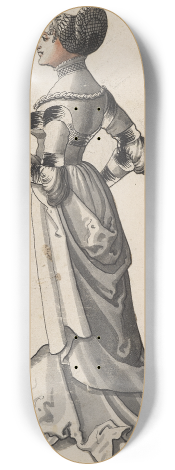 Carl Von Aegeri - Stehende Dame im Profil 8.25 inch art skate deck