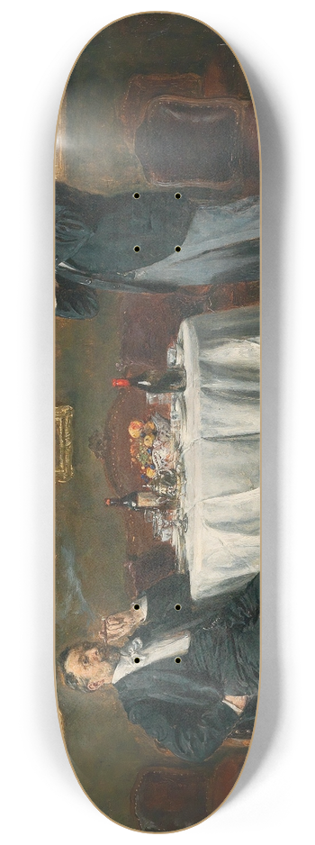 Carl Wilhelm Anton Seiler - Cigars After Dinner 8.25 inch art skate deck