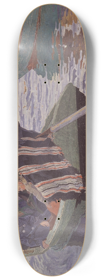 Carl Wilhelmson - Church-Goers in a Boat 8.25 inch art skate deck