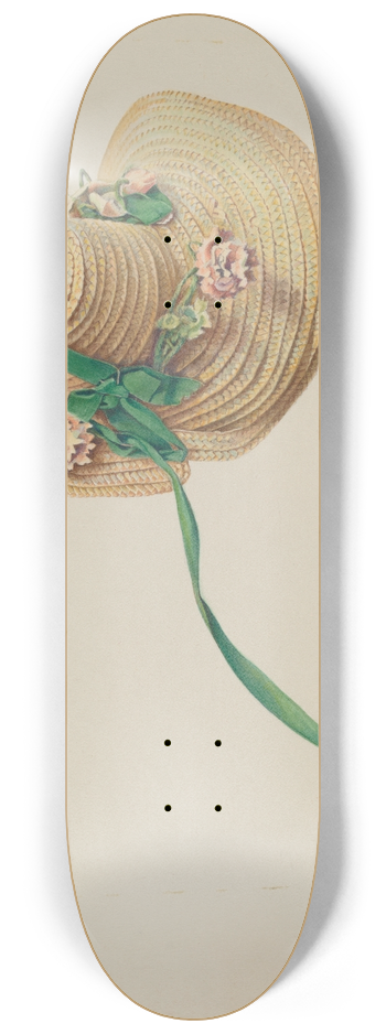 Carmel Wilson - Dolls Straw Bonnet 8.25 inch art skate deck