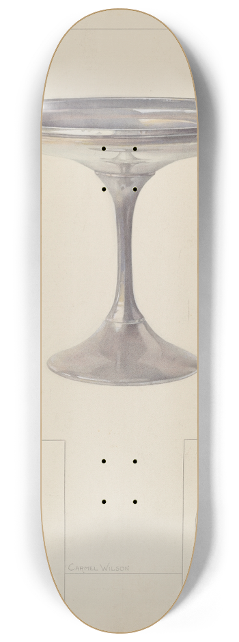 Carmel Wilson - Pewter Compote 8.25 inch art skate deck