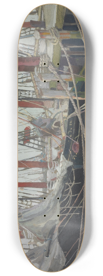 Caroline E. Coit - Idle Days, Gloucester, Massachusetts 8.25 inch art skate deck