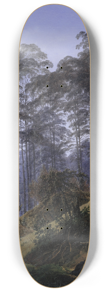 Caspar David Friedrich - Inside the forest in the moonlight 8.25 inch art skate deck