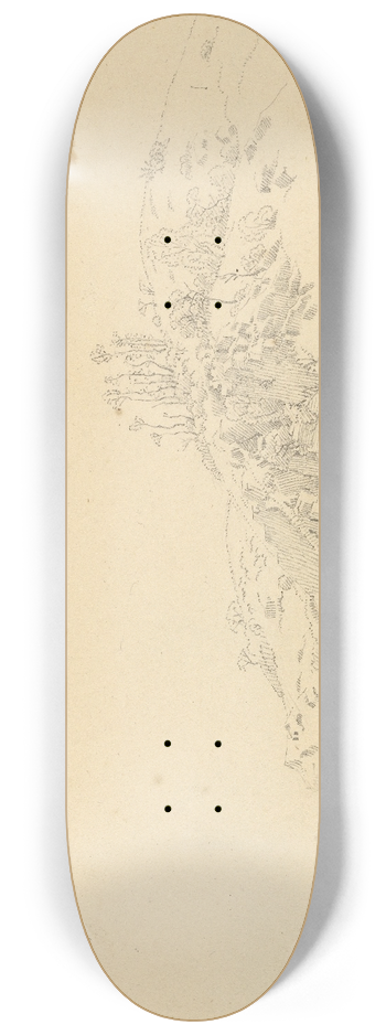 Caspar David Friedrich - Landscape 8.25 inch art skate deck