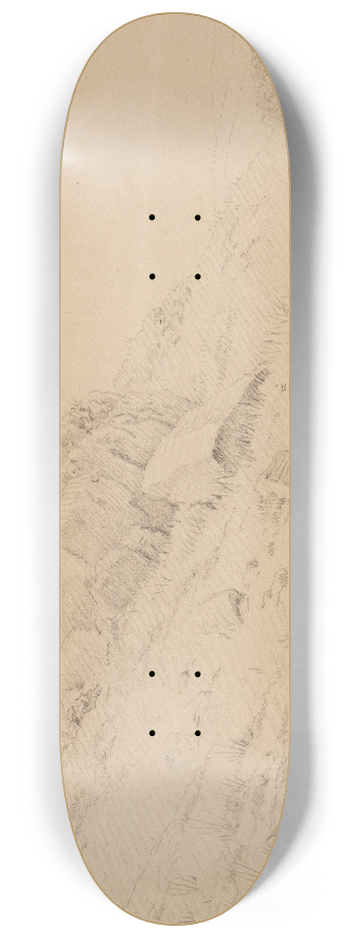 Caspar David Friedrich - Wiese in Teplitz 8.25 inch art skate deck