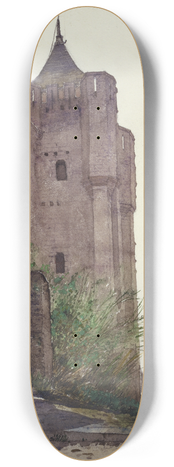 Cass Gilbert - Carcassonne 8.25 inch art skate deck