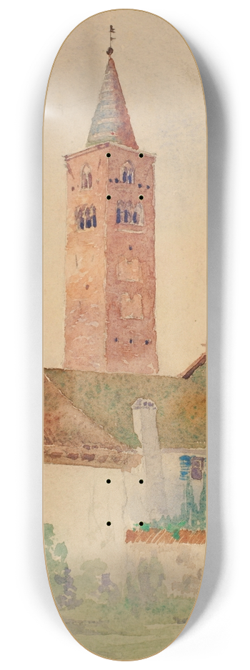 Cass Gilbert - Church Tower, Italy 8.25 inch art skate deck