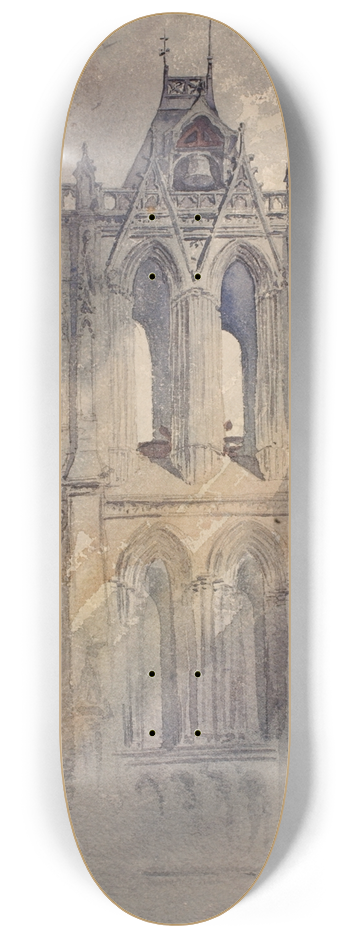 Cass Gilbert - Southwest Tower, Amiens Cathedral 8.25 inch art skate deck