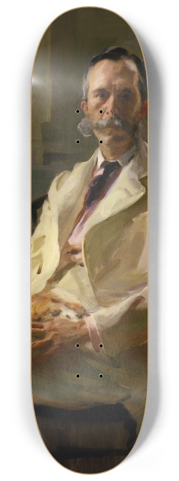 Cecilia Beaux - Man with the Cat (Henry Sturgis Drinker) 8.25 inch art skate deck