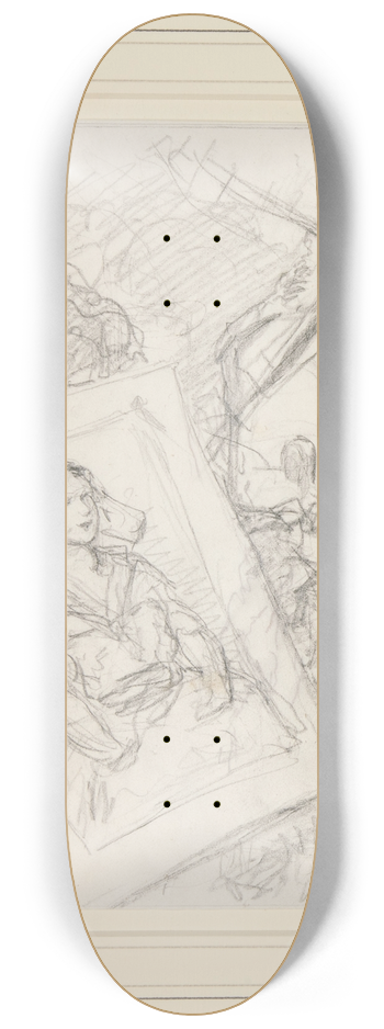 Celestin Nanteuil - Woman andWindmill 8.25 inch art skate deck