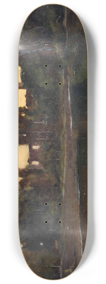 Cesare Viazzi - Paesaggio autunnale sullOrba 8.25 inch art skate deck