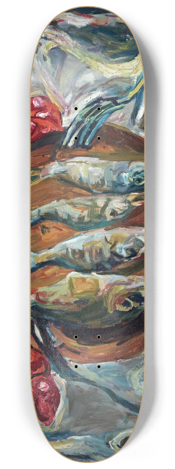 Cham Soutine - Poissons Et Tomates 8.25 inch art skate deck