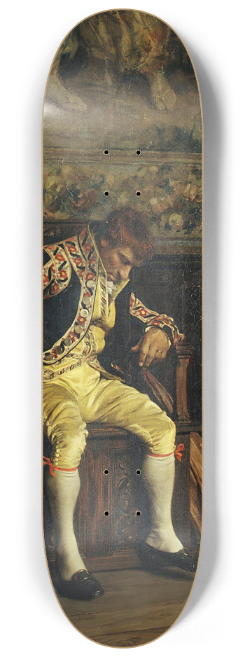Charles Bargue - A Footman Sleeping 8.25 inch art skate deck
